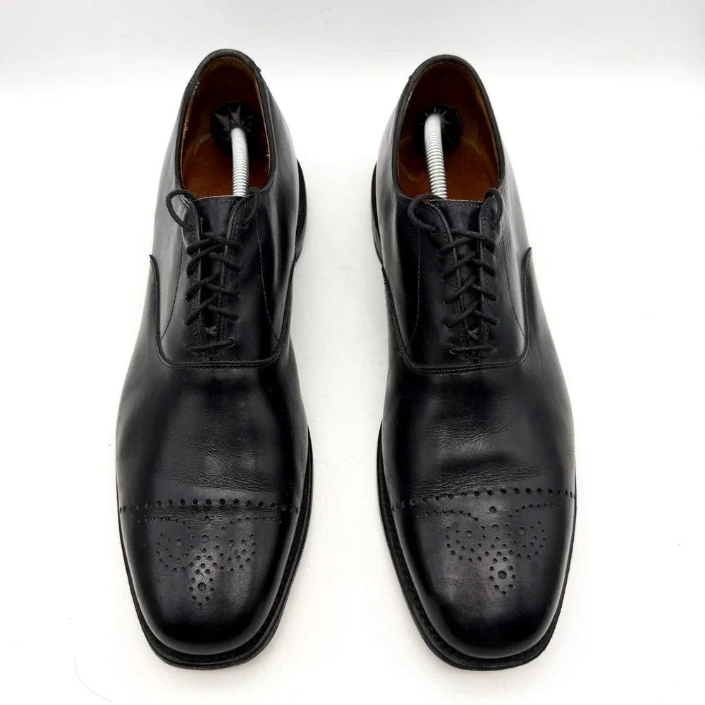 Allen Edmonds Dryden Oxford Cap Toe Dress Shoe Mens Size 13 B Black Leather 1802